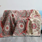 LoomVita Retro Sofa Cover Cotton Reversible Blanket