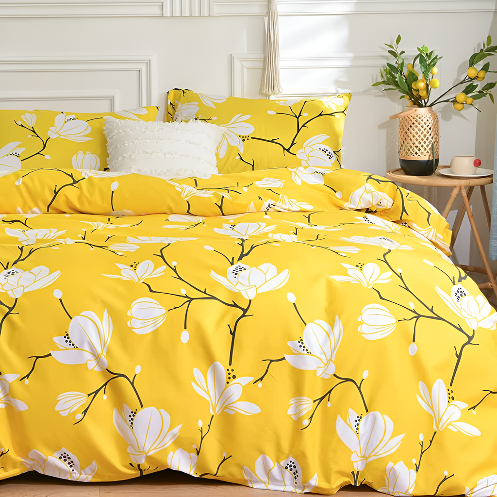 Yellow Blossom | 3pcs Duvet Cover Sets
