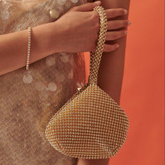 Retro Triangle Wristlet Evening Bag