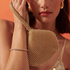 Retro Triangle Wristlet Evening Bag