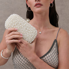 Handmade Pearl Clutch Evening Bag