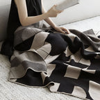 Artevana Monochrome Geometric Throw Blanket