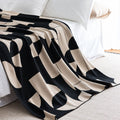 Artevana Monochrome Geometric Throw Blanket