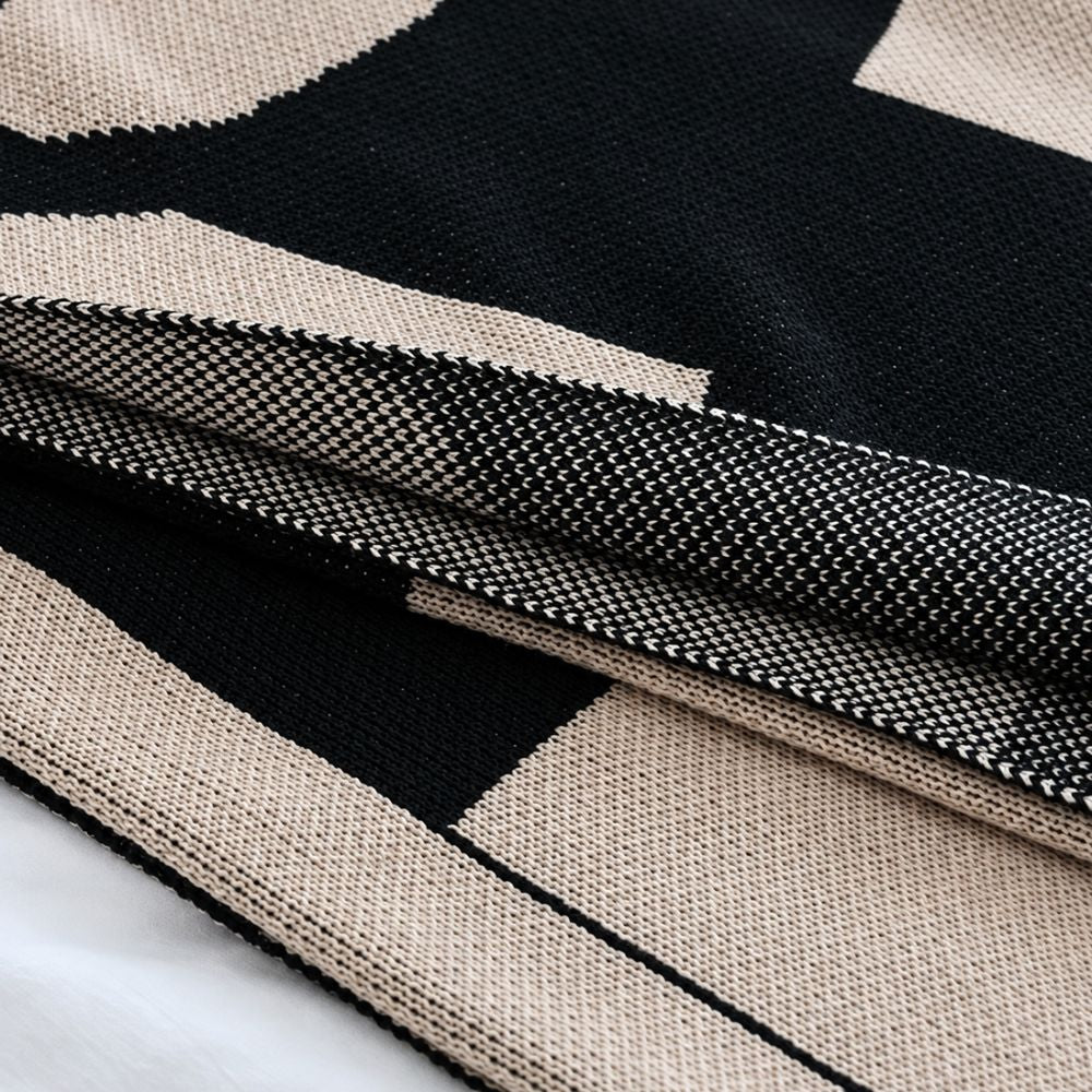 Artevana Monochrome Geometric Throw Blanket