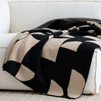 Artevana Monochrome Geometric Throw Blanket