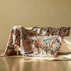 Bird Floral Design Cotton Throw Blanket