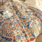 Bird Floral Design Cotton Throw Blanket