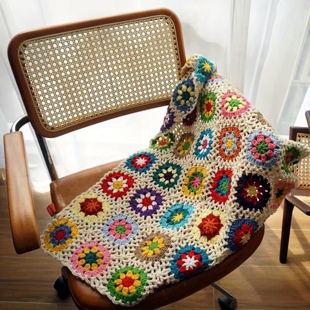 Blooming Crochet Flower Blanket