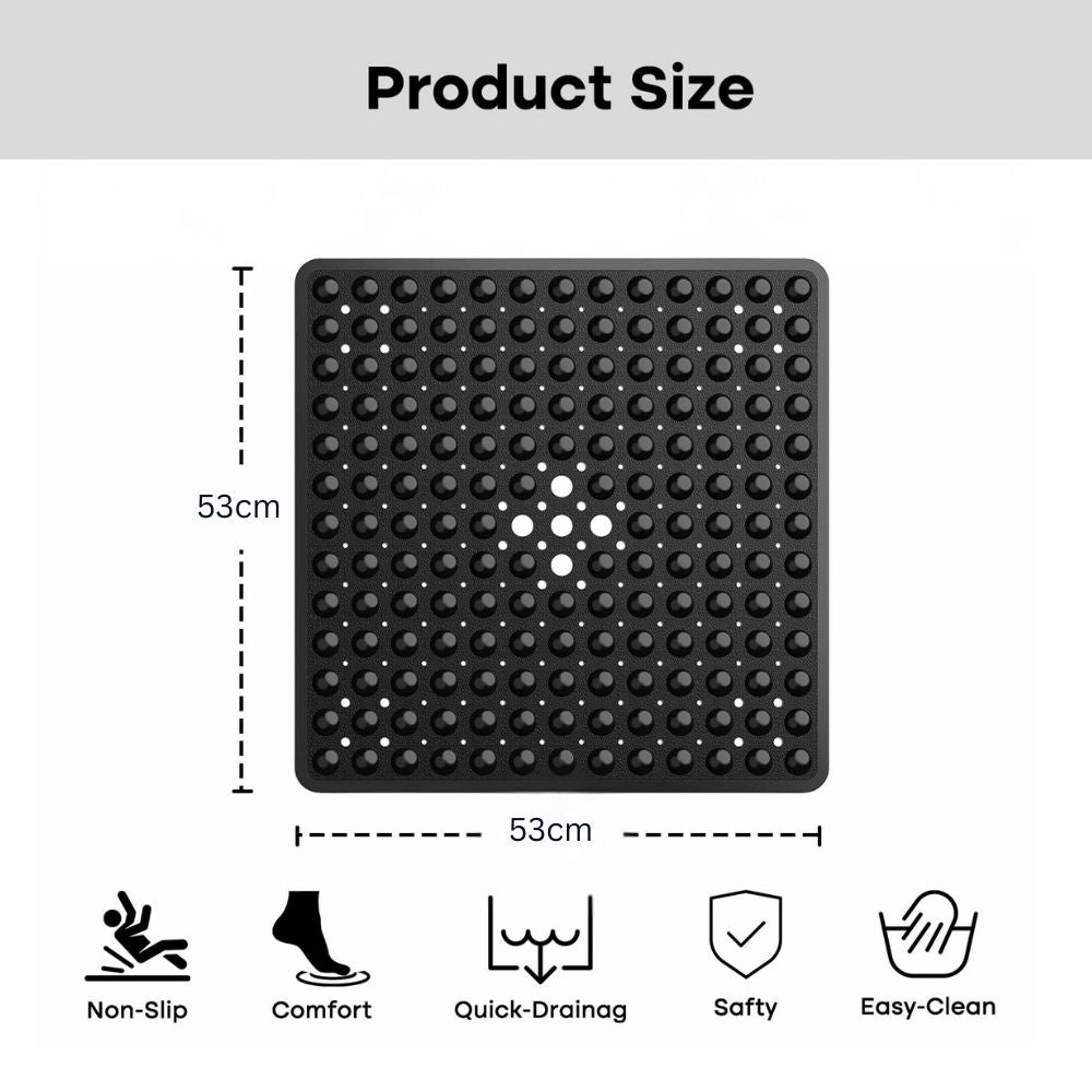 LoomVita Bath Safety Suction Shower Mat