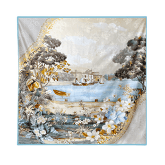 Mulberry Silk 14 Momme Square Scarf Boathouse 108x108 cm