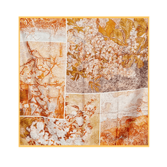 Mulberry Silk 14 Momme Square Scarf Spring Canvas 108x108 cm