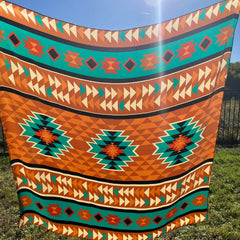 Aztec Wild Rags (Cimarron Turquoise) Silk Scarf