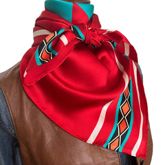 Aztec Wild Rags (Red River) Silk Scarf