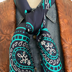 Paisley Wild Rags (Hondo) Blue Silk Scarf