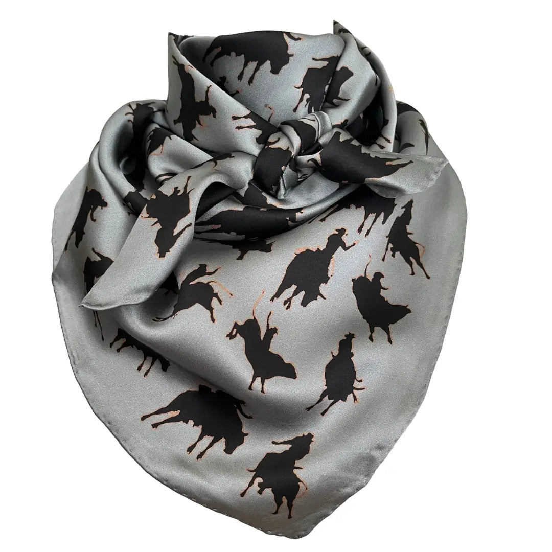 Rodeo Bull Rider (Twister) Bull Riding Silk Scarf