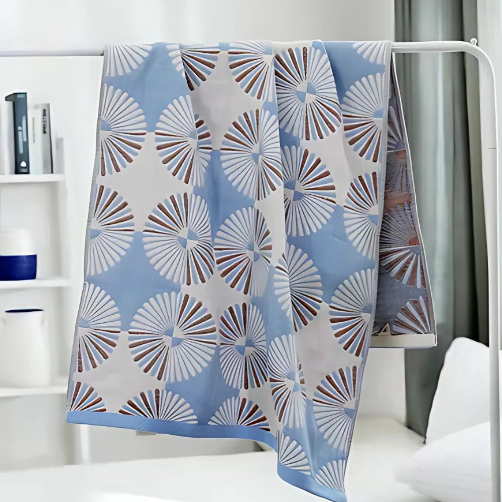 Dahlia Blossom Cotton Bath Towel