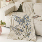 Elegant Floral Print Bath Towel Blanket