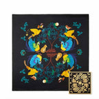 Floral and Avian Silk Square Scarf