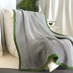 Golden Chevron Luxe Blanket