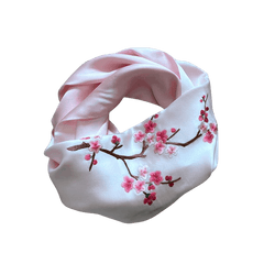 Handmade Su Embroidery 16 Momme Silk Scarf 155x35cm