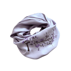 Handmade Su Embroidery 16 Momme Silk Scarf 155x35cm