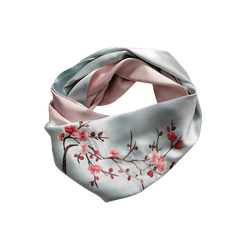 Handmade Su Embroidery 16 Momme Silk Scarf 155x35cm