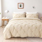 Amore Luxury Pinch Pleat Duvet Cover Set