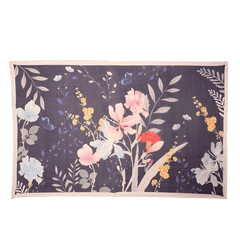 Mulberry Silk Elegant Floral Silk Chiffon Scarf 87 x 87 cm & 175 x 107 cm