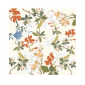 Floral Four Seasons Silk Square Scarf - Yellow