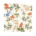 Floral Four Seasons Silk Square Scarf - Yellow