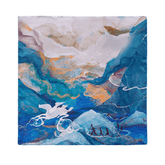 Mulberry Silk Resilience Square Silk Scarf Let Dreams Lead 53x53cm