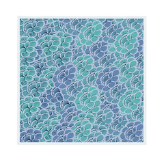 100% Wool Winter Square Scarf Elegant Peony 100x100cm