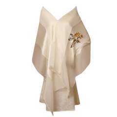 Handcrafted Su Embroidery 16 Momme Silk Scarf Shawl 190x65cm
