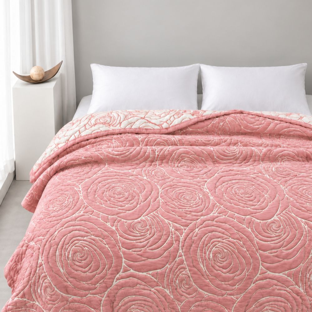 Lure Whisper Rose Cotton Blanket