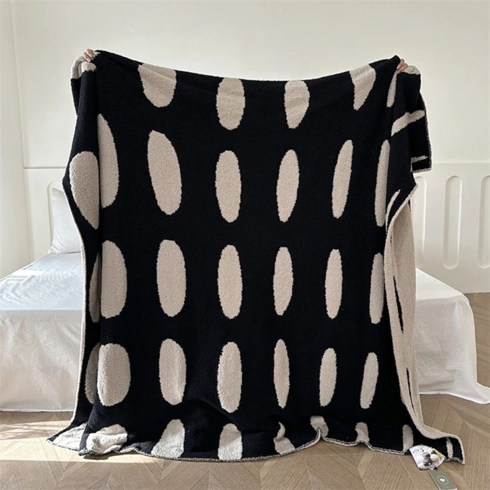 Modern Polka Dot Fleece Blanket