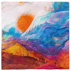 Mulberry Silk Resilience Square Silk Scarf Let Dreams Lead 53x53cm