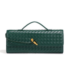 Woven Flap Clutch Shoulder Bag Handbag