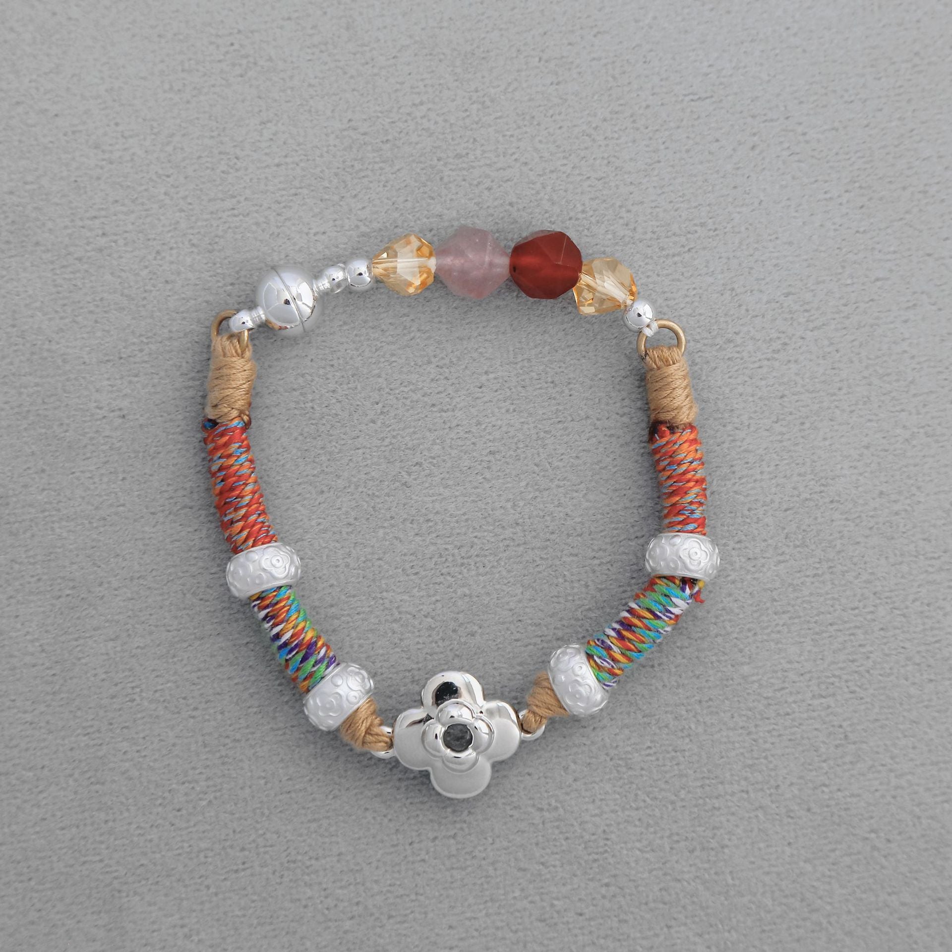 handmade Colorful Braided Rope Resort Style Bracelet 
