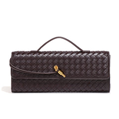 Woven Flap Clutch Shoulder Bag Handbag
