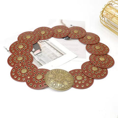 Boho Vintage Western Cowboy Red Belt 