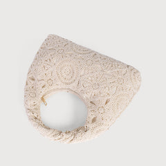 Crochet lace hobo clutch