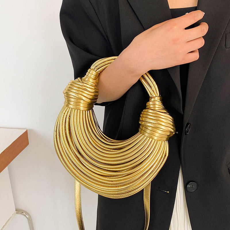 Golden Twisted Hoop Bag Handbag