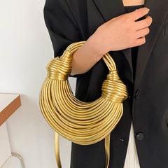 Golden Twisted Hoop Bag Handbag