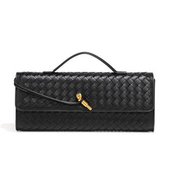 Woven Flap Clutch Shoulder Bag Handbag