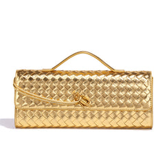 Woven Flap Clutch Shoulder Bag Handbag