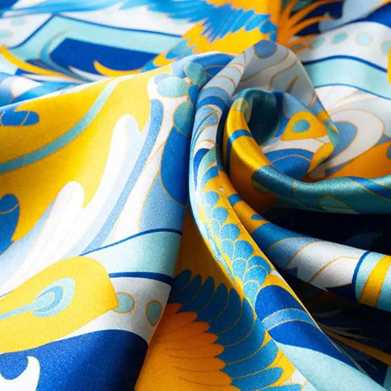 Phoenix Crown Silk Square Scarf