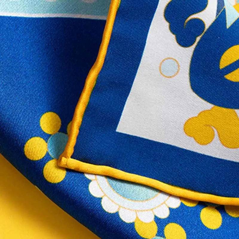 Phoenix Crown Silk Square Scarf