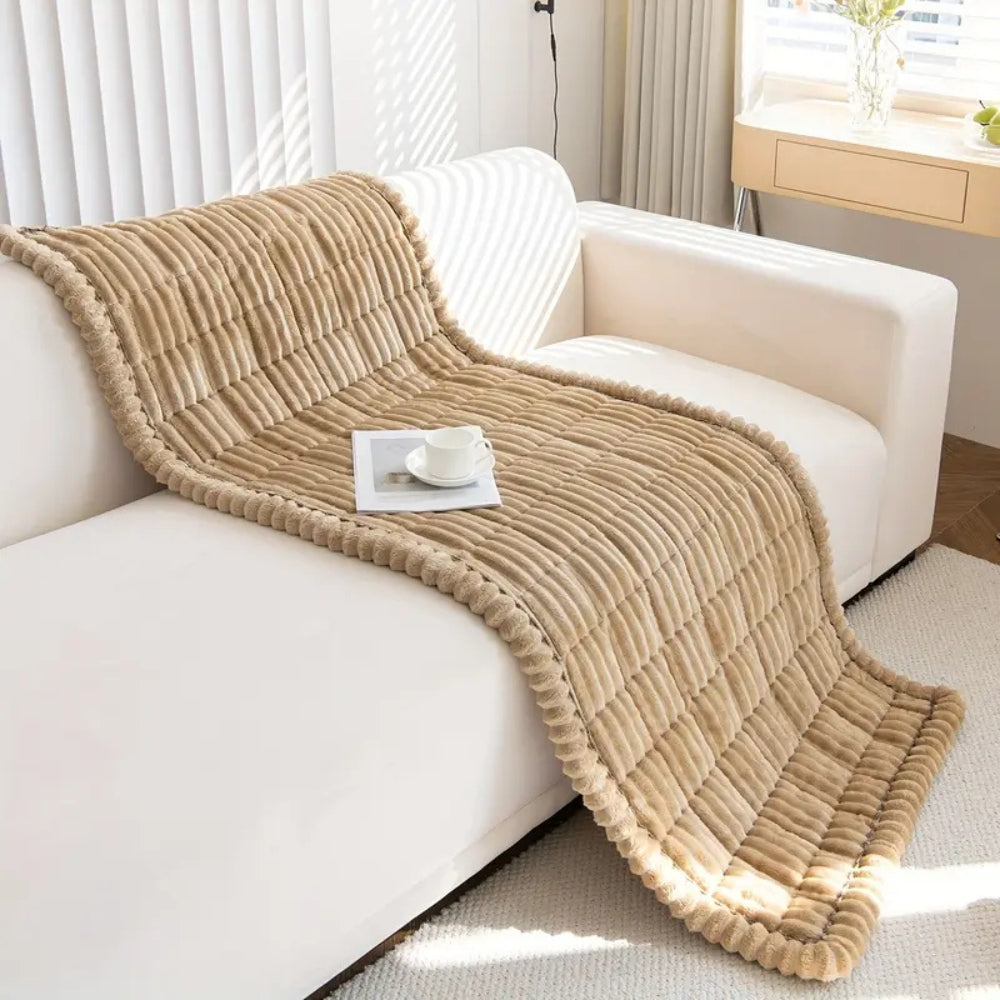 LoomVita Plush Pleated Edge Sofa Cover