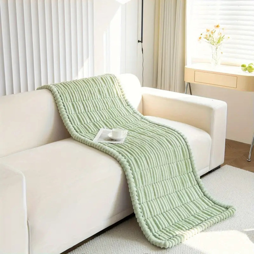 LoomVita Plush Pleated Edge Sofa Cover