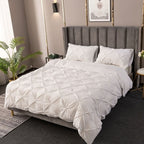 Amore Luxury Pinch Pleat Duvet Cover Set
